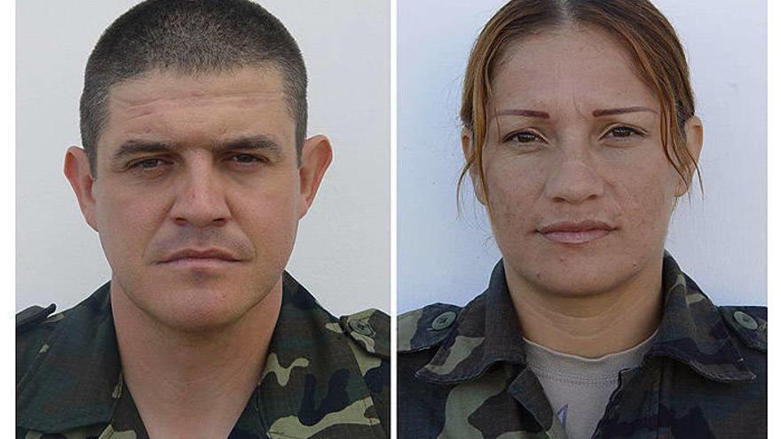 Manuel Argudin Perrino y Niyireth Pineda Marín, los dos militares españoles muertos en Afganistán.