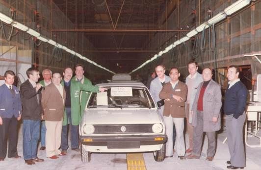 Primer Volkswagen Polo producido en Landaben el 4 de junio de 1984.