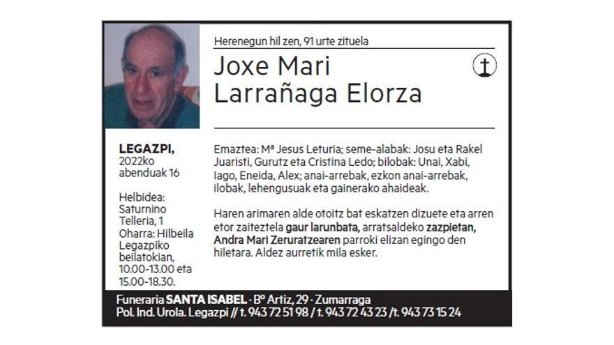Joxe Mari Larrañaga Elorza