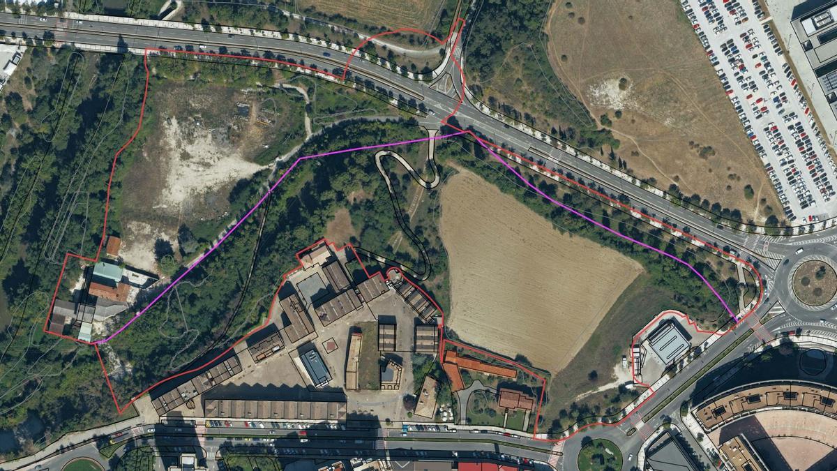 El ámbito de actuación del Plan de Conjunto Pamplona – Barañáin para el paraje de Elizpea, en el que se plantean 271 viviendas.