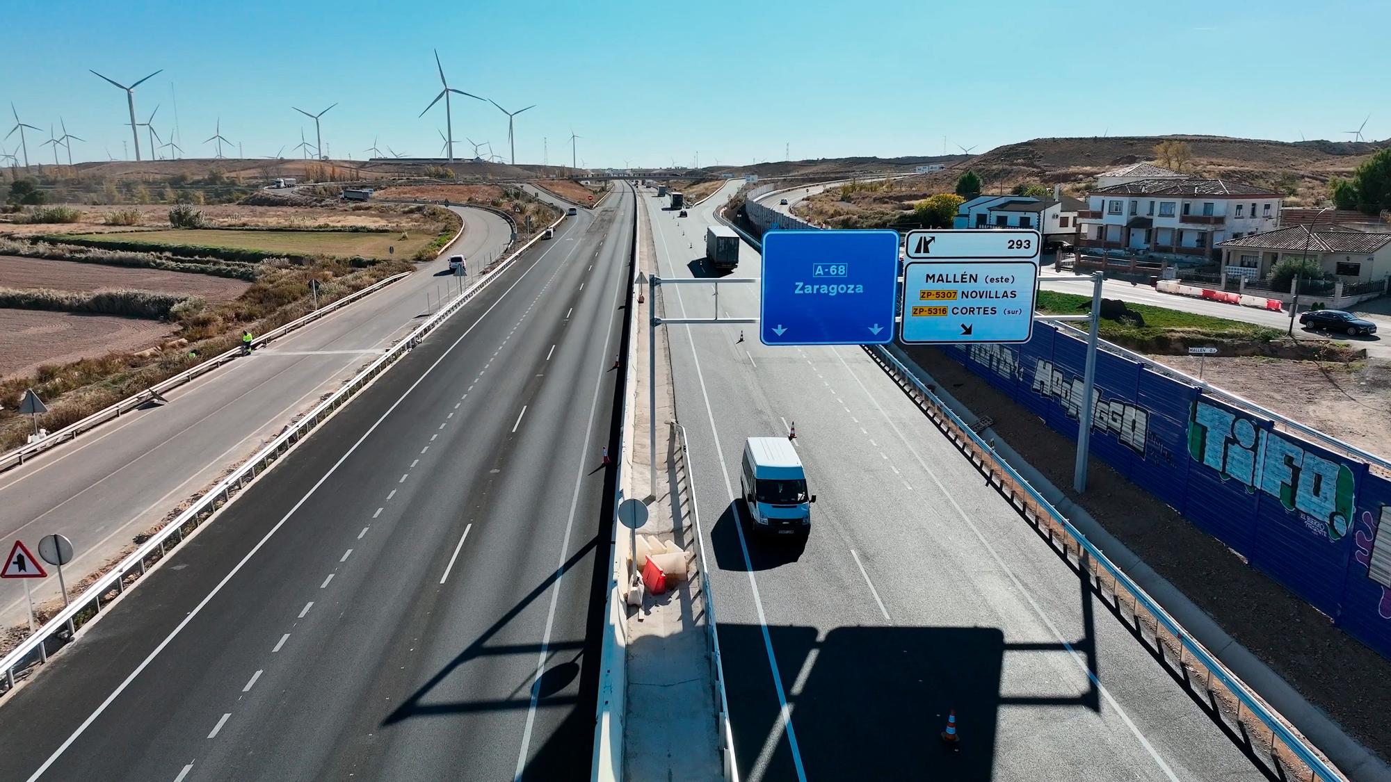 Puesta en servicio de la A-68 entre Gallur y Mallén con su apertura hasta Navarra