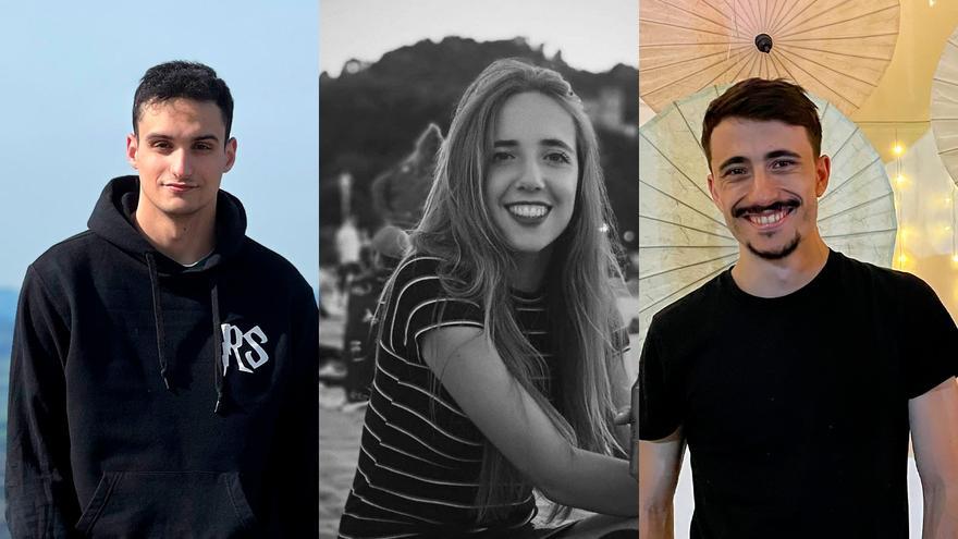 David, Alba eta Aitor, Osasun Prestakuntza Espezializatuko podiumaren gorenean