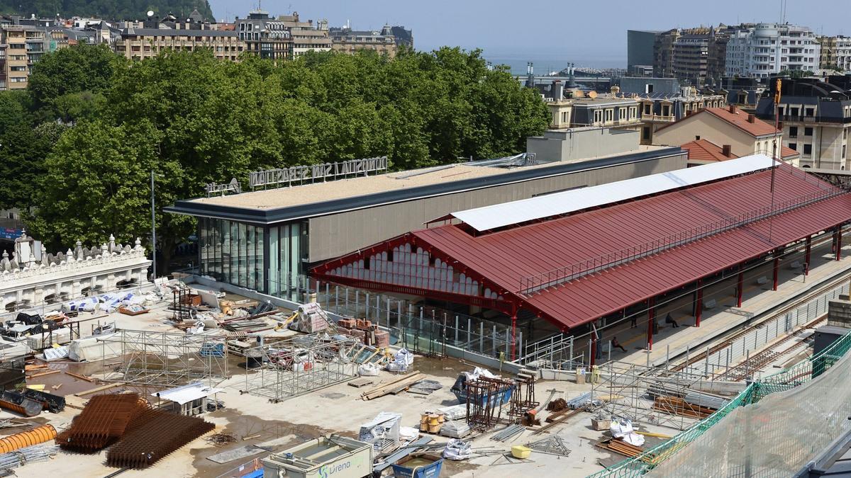 Las obras en la estación del TAV en Donostia se encuentran en su última fase.