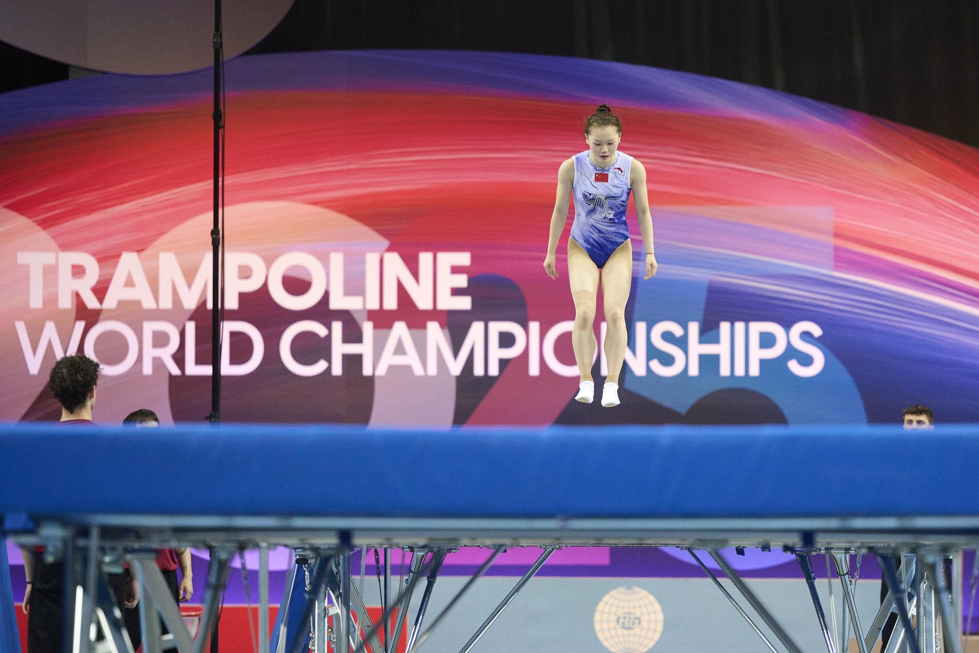 Las fotos más espectaculares del Mundial de gimnasia de trampolín en Pamplona
