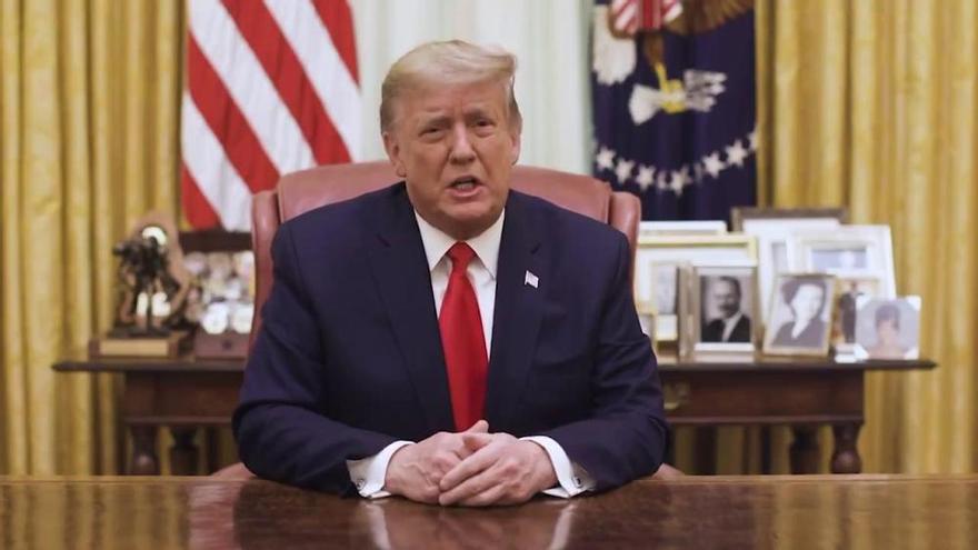 Trump condena la violencia del Capitolio pero no menciona el &#039;impeachment&#039;