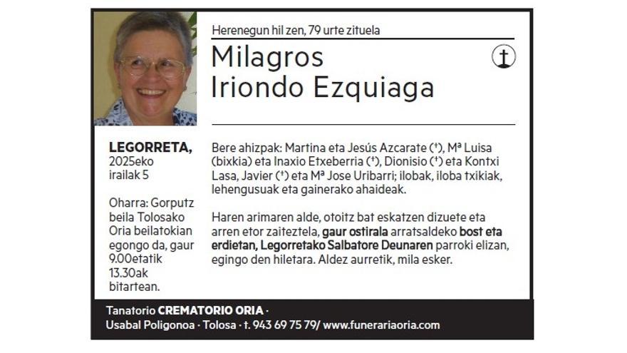 MILAGROS IRIONDO EZQUIAGA