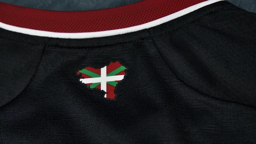 La segunda equipación del Athletic también incluye el mapa de Euskal Herria