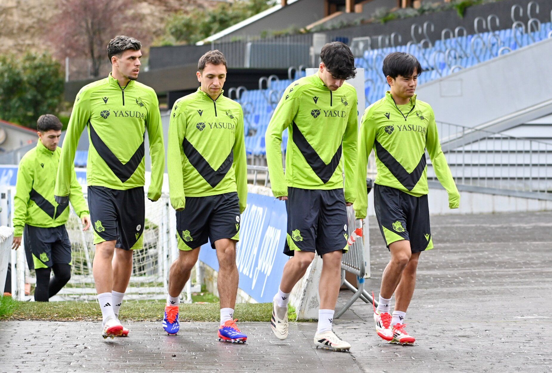 Entrenamiento antes de la semifinal en la Real y el Madrid