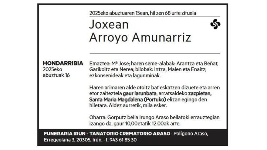 JOXEAN ARROYO AMUNARRIZ