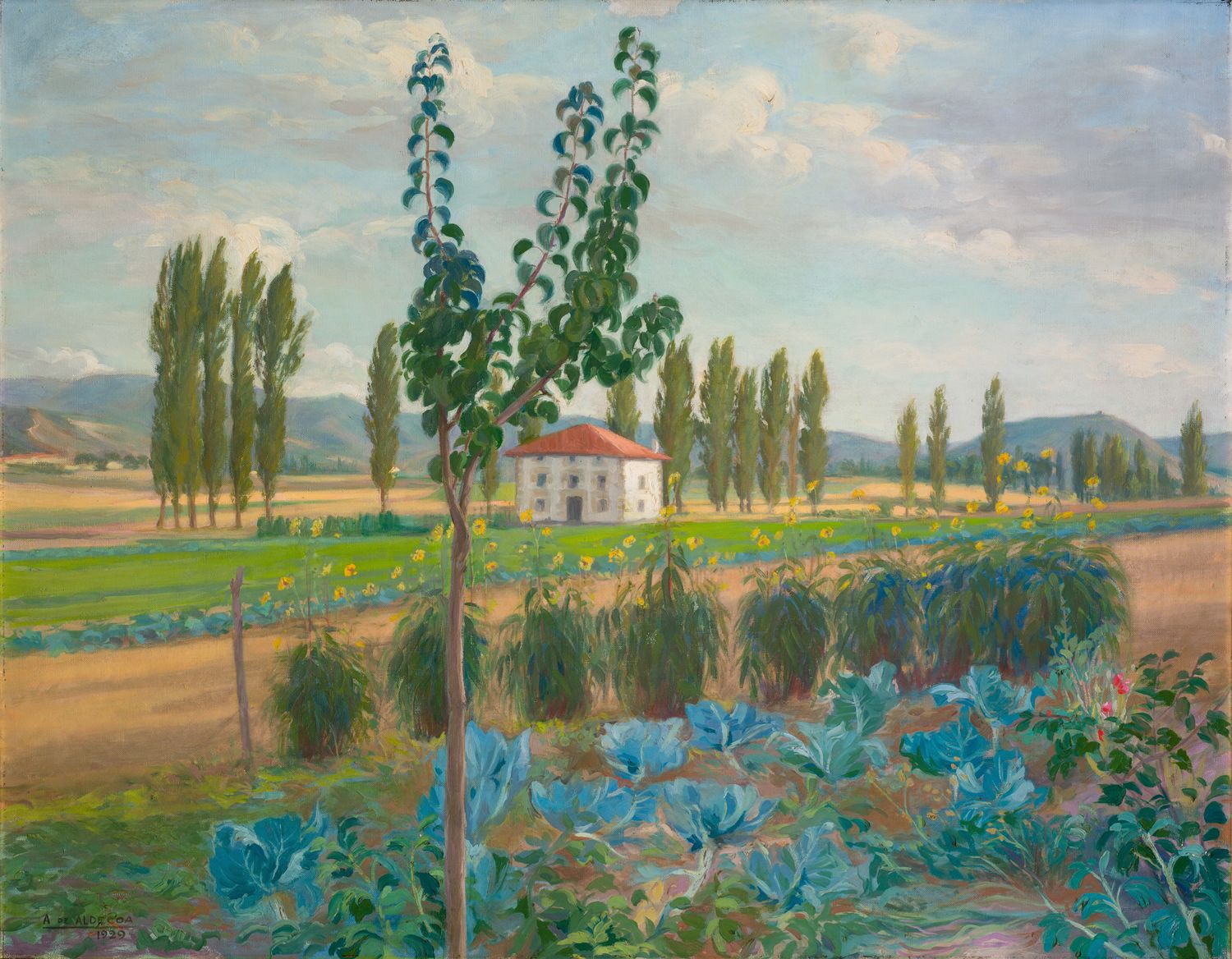 Paisaje alavés con Olárizu al fondo, de Adrián de Aldecoa