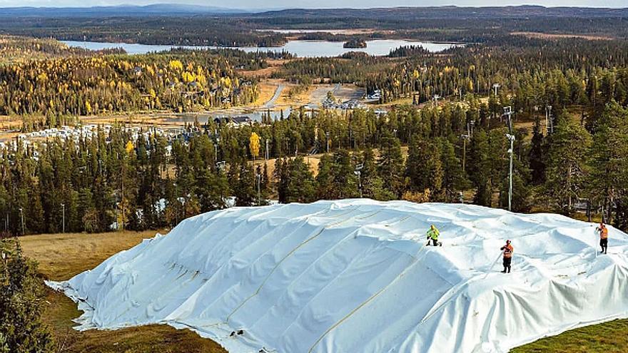 El método de conservación de nieve ecológico desarrollado en Finlandia.