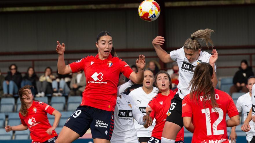 Empate sin goles entre Osasuna y Valencia en un duelo intenso en Tajonar