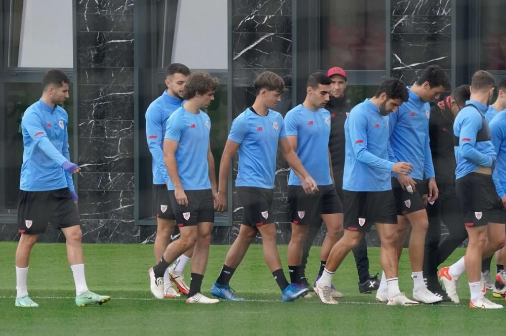 Entrenamiento del Athletic en Lezama.