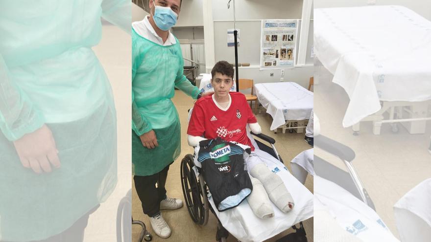 Solidaridad desbordante con Gorka, el joven de Baztan amputado de piernas y brazo por una meningitis