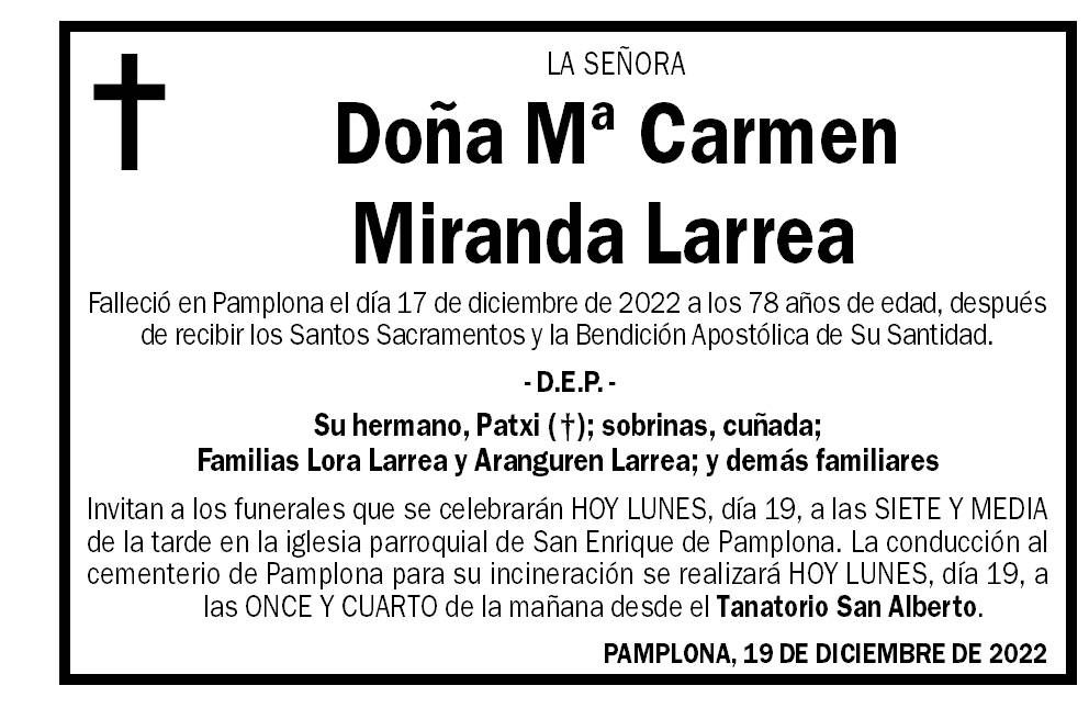 Mª Carmen Miranda Larrea