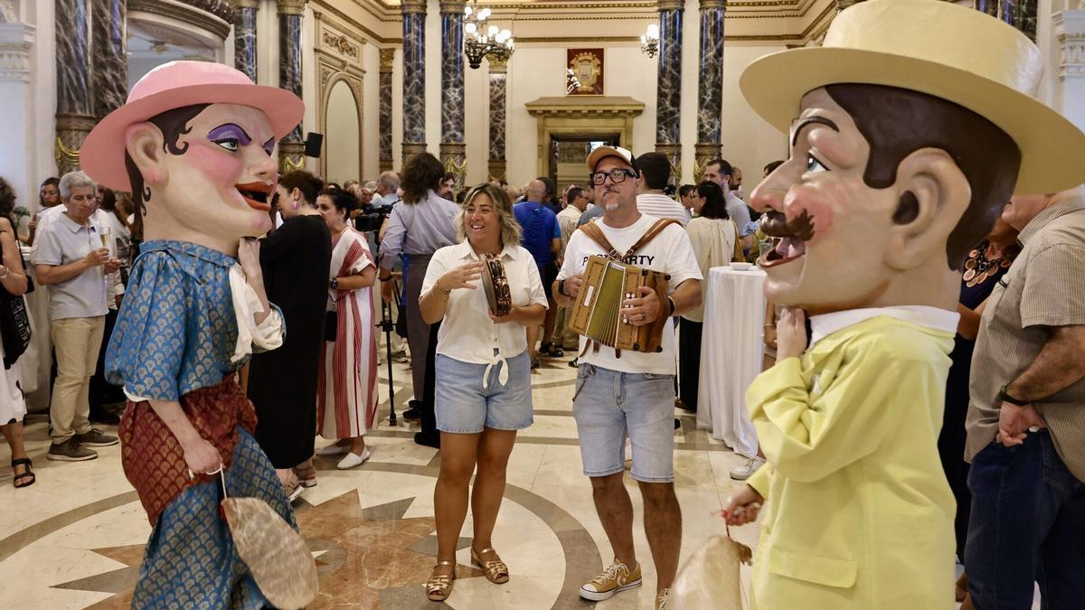 Los cabezudos han sido unos de los protagonistas de la cita de hoy