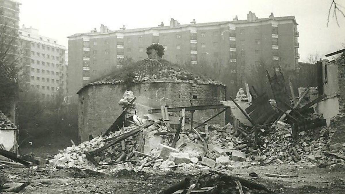 Derribos junto al Horno de la Ciudadela, en 1970.