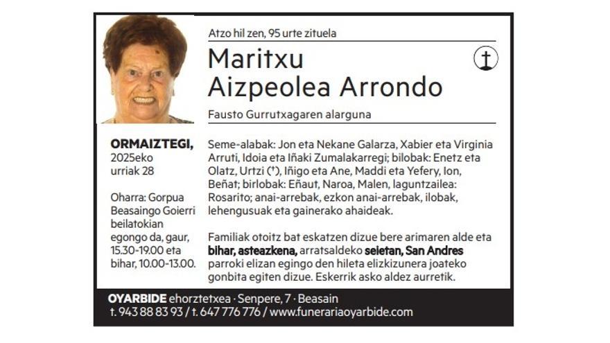 Maritxu Aizpeolea Arrondo