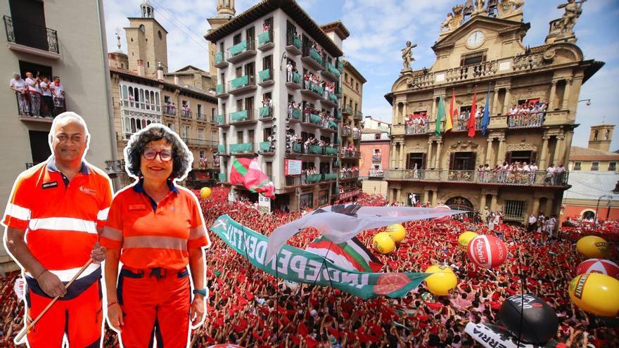 Clint Jean Louis Fernández y Araceli Sergio Aguilera, enfermera en Tafalla, lanzarán el Chupinazo de San Fermín