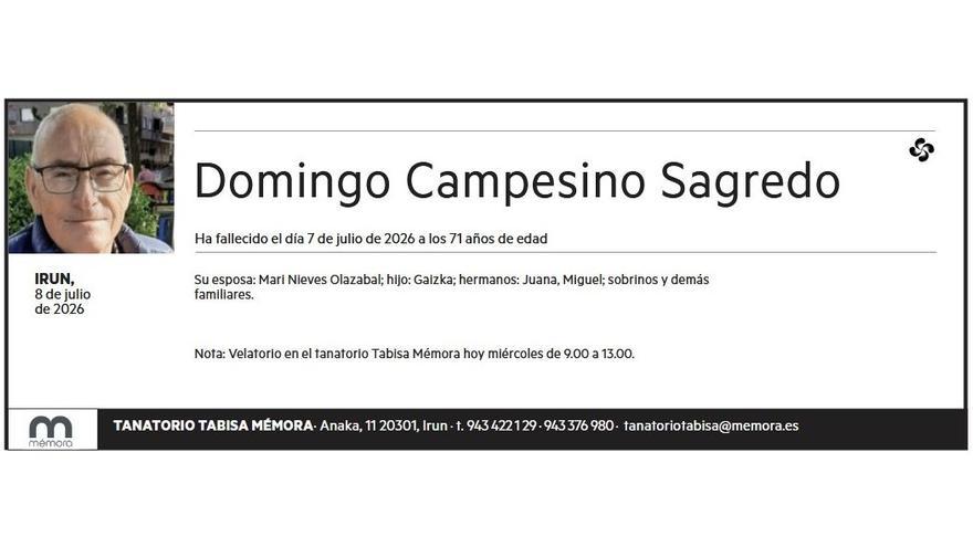 DOMINGO CAMPESINO SAGREDO