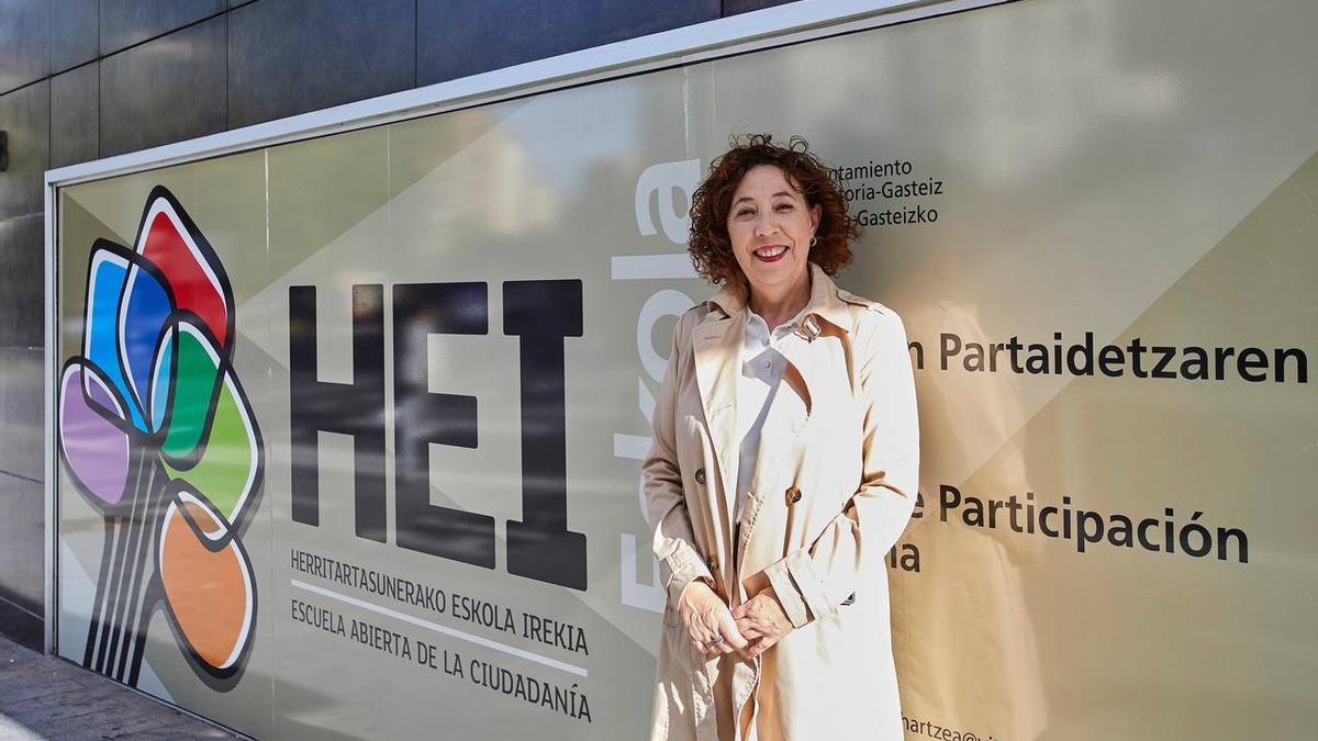 Miren Fernández de Landa, en el edificio HEI