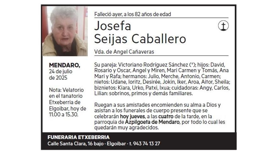 JOSEFA SEIJAS CABALLERO