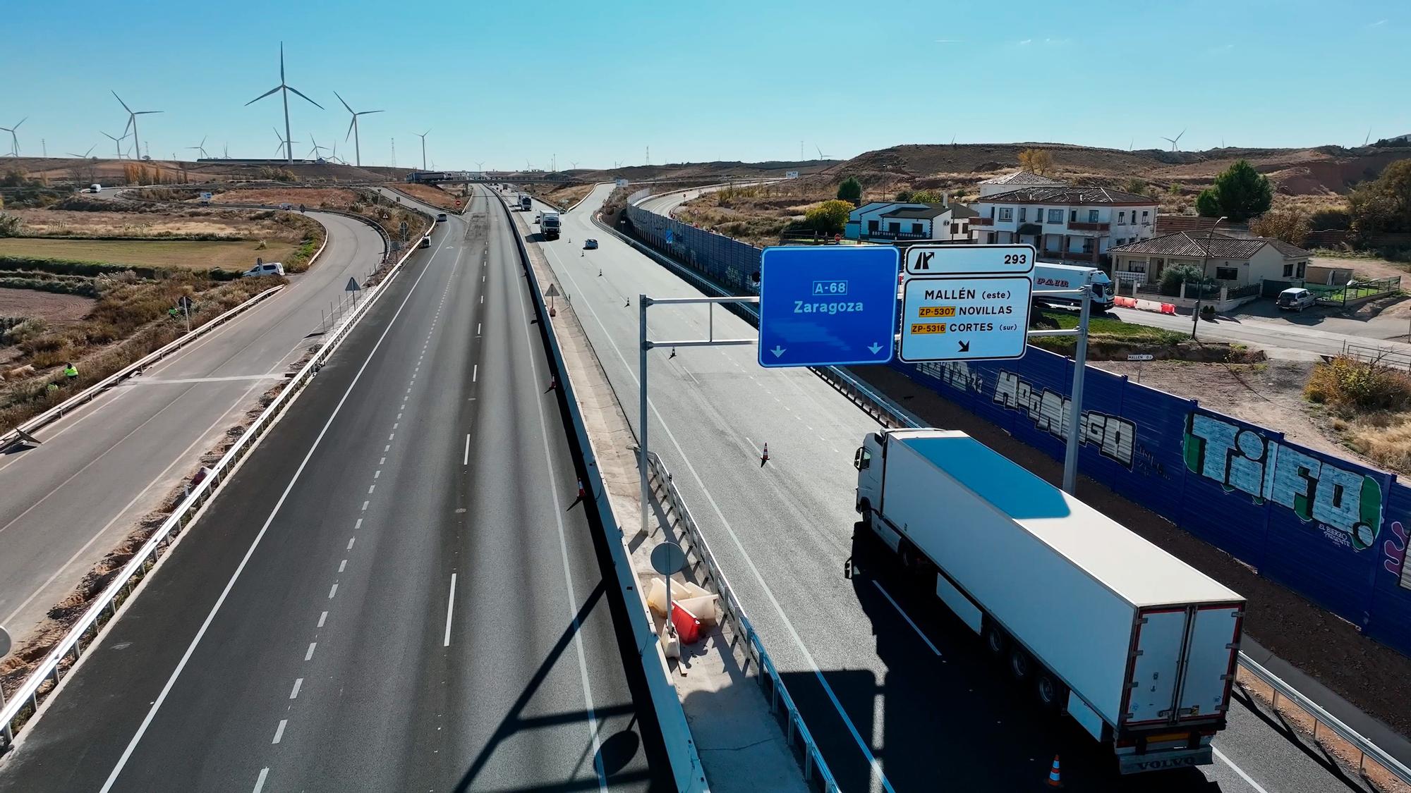 Puesta en servicio de la A-68 entre Gallur y Mallén con su apertura hasta Navarra