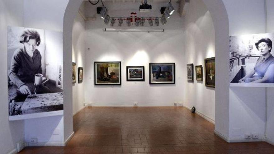 Imagen de la exposición dedicada a Menchu Gal en la sede del Instituto Cervantes de Roma.