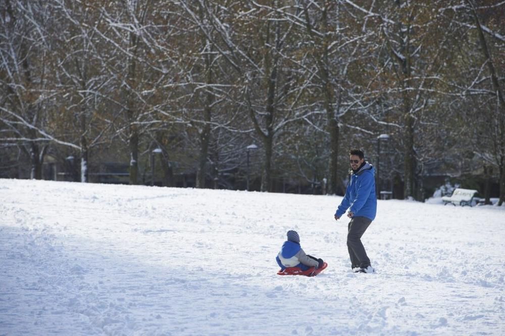 Nieve en Pamplona.