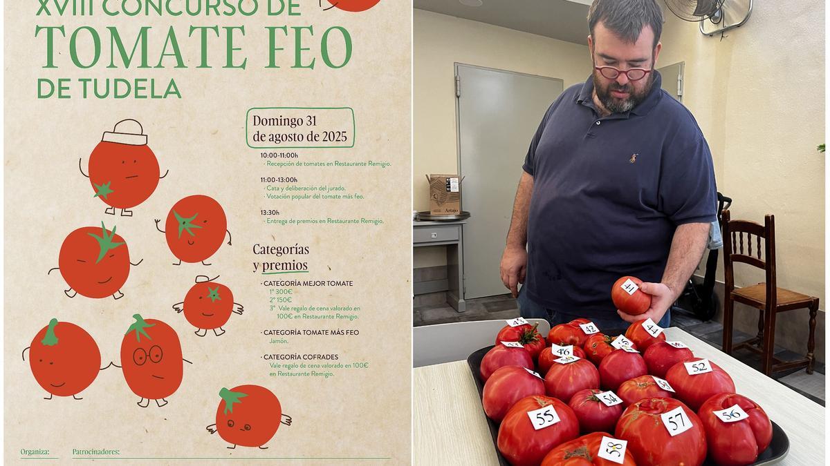 El cartel del Concurso de Tomate Feo y Luis Salcedo