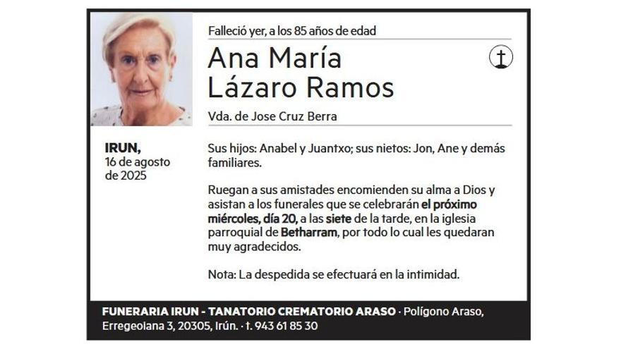 ANA MARIA LAZARO RAMOS