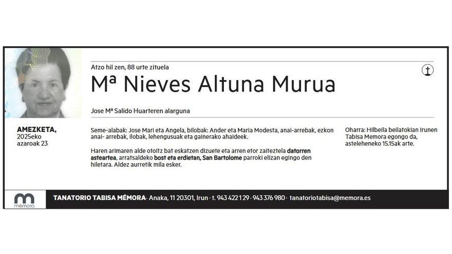 Mª NIEVES ALTUNA MURUA
