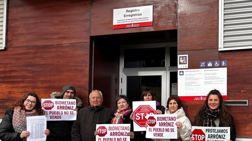 Una gran mayoría de vecinos de Arróniz se movilizan contra la planta de biogás