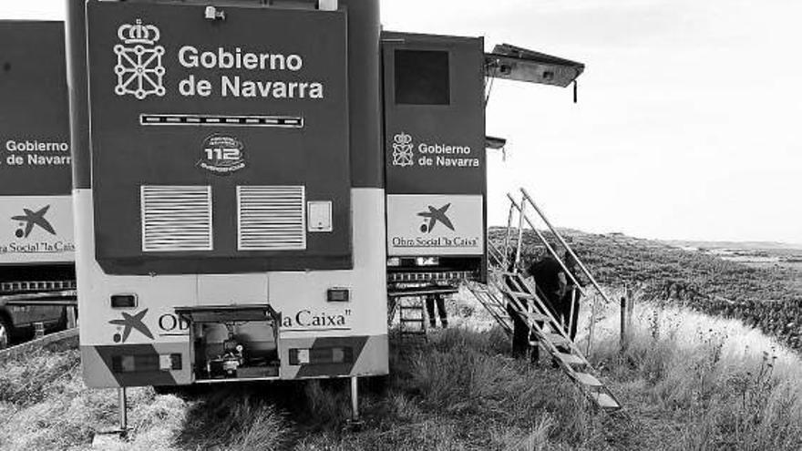 El Puesto de Mando Avanzado desplegado en el incendio de Ujué.