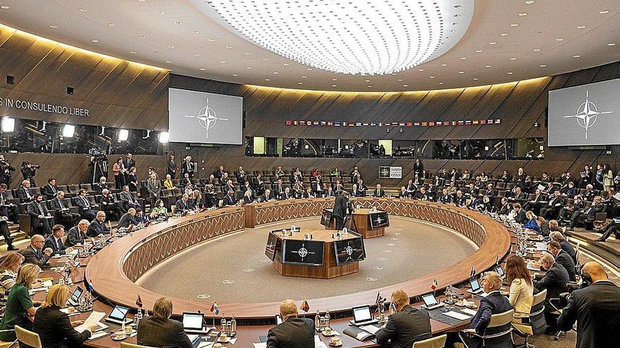 Vista general de una asamblea de los 30 países pertenecientes a la Alianza Atlántica celebrada en Bruselas. Foto: E. P. Vista general de una asamblea de los 30 países pertenecientes a la Alianza Atlántica celebrada en Bruselas. Foto: E. P.