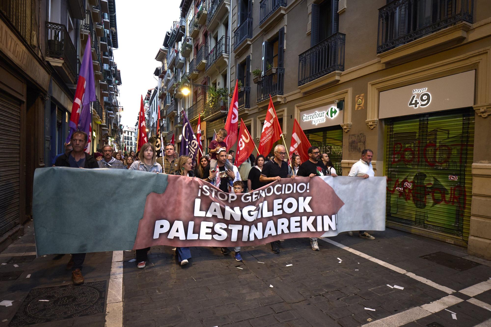 Huelga y paros en solidaridad con Palestina durante este miércoles en Navarra