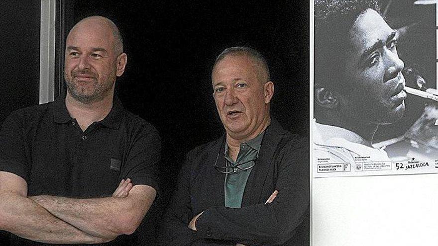 Joxean Fernández y Miguel Martín, durante la presentación de ayer en Donostia.