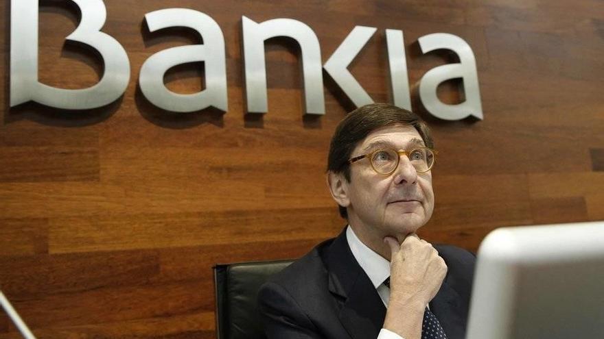 El presidente de Bankia, José Ignacio Goirigolzarri, durante una rueda de prensa.