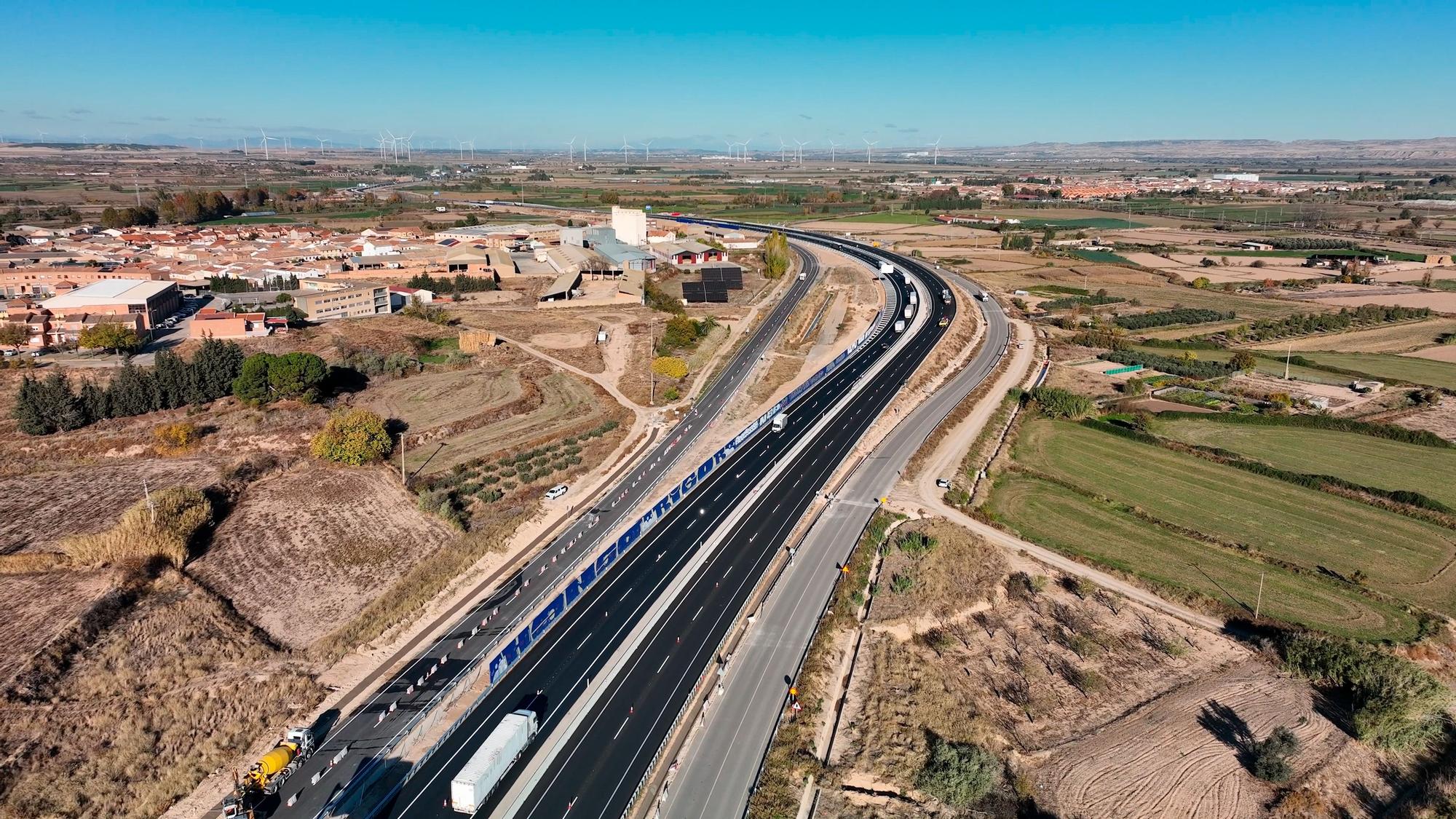 Puesta en servicio de la A-68 entre Gallur y Mallén con su apertura hasta Navarra