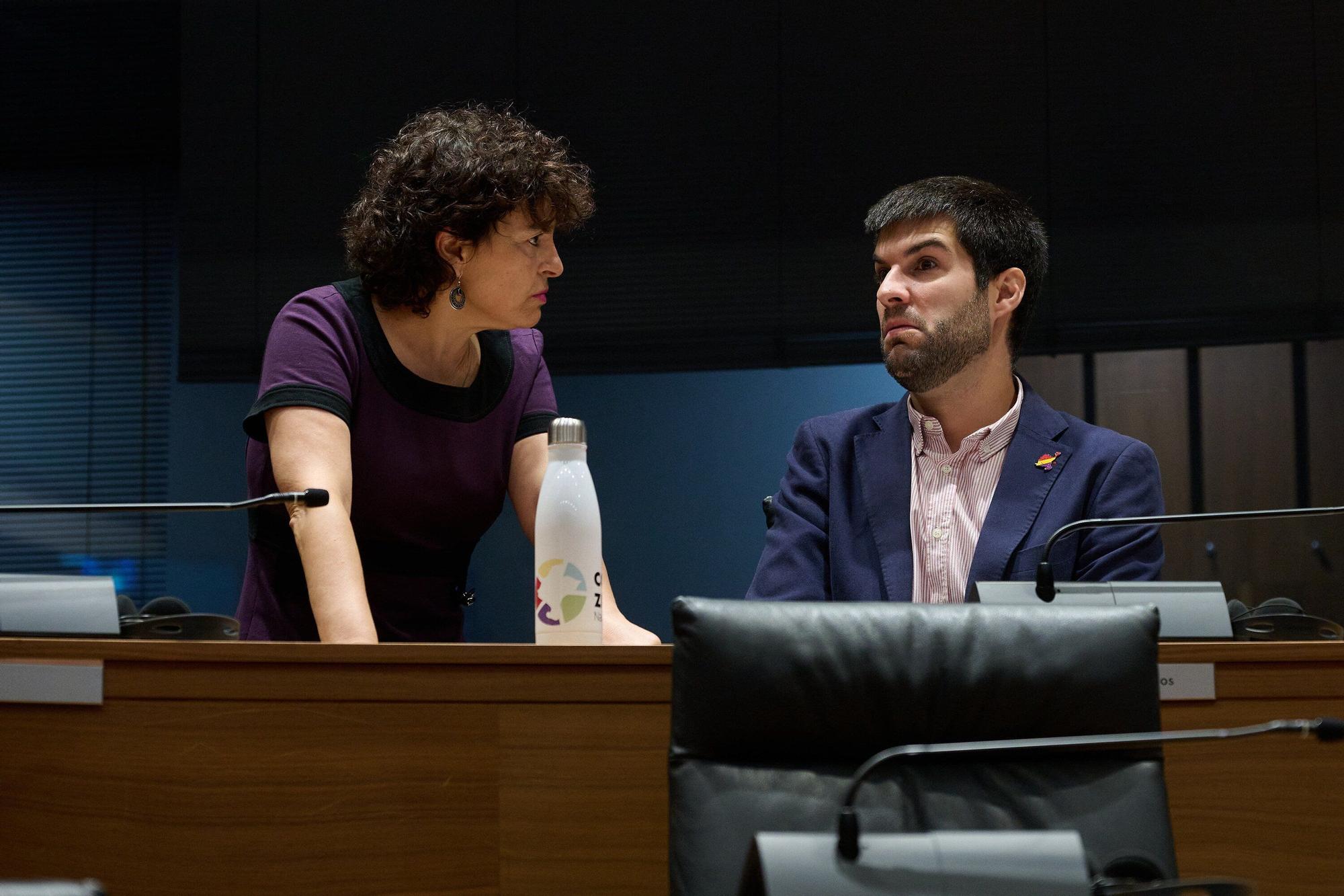 Fotos del pleno del Parlamento de Navarra este jueves, 18 de septiembre