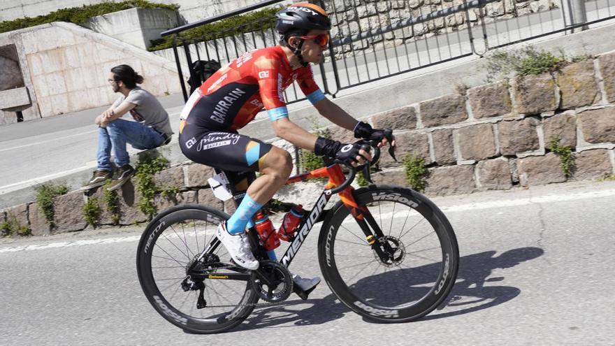 Pello Bilbao, durante la primera etapa del Tour de los Alpes.