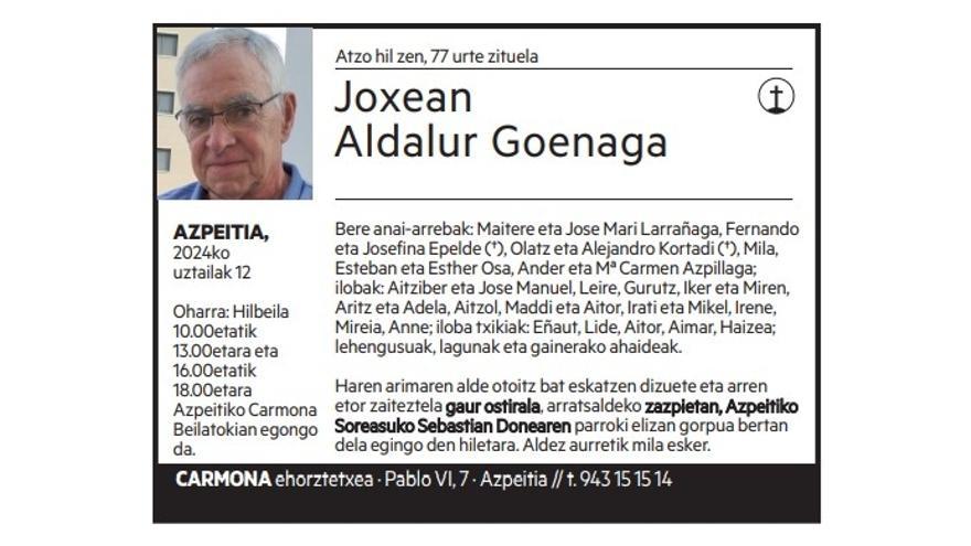 JOXEAN ALDALUR GOENAGA