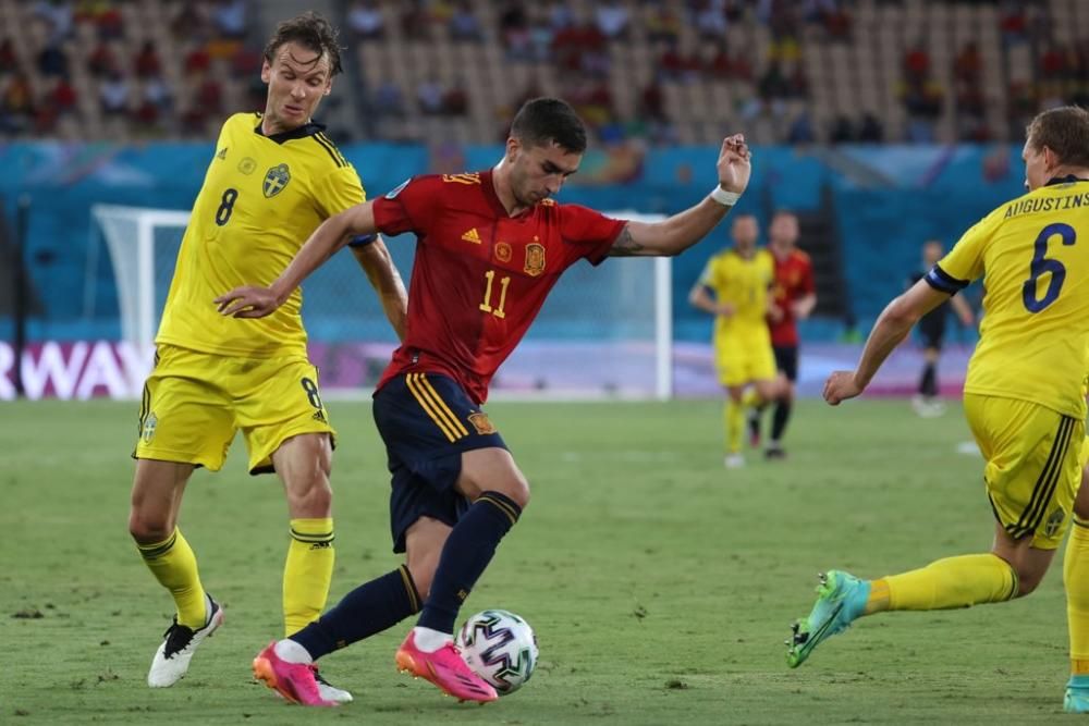 Imágenes del partido España-Suecia de la Eurocopa.
