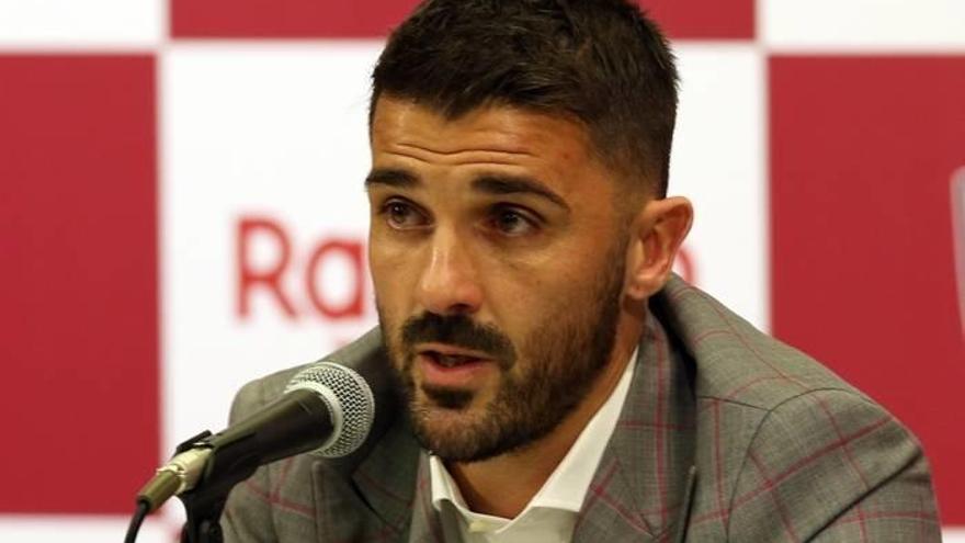 Rueda de prensa de David Villa en la que ha anunciado su retirada