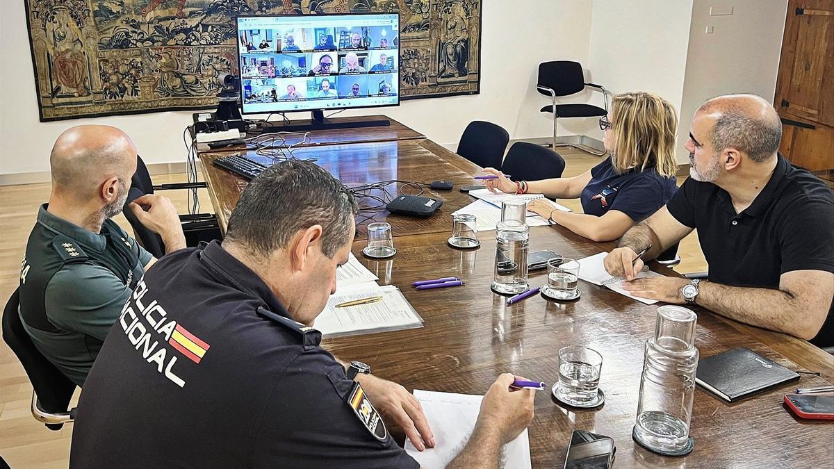 La delegada del Gobierno en la Comunitat Valenciana, Pilar Bernabé, en la reunión de coordinación.