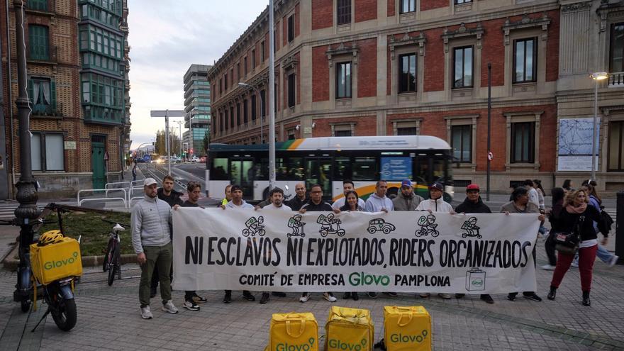 La plantilla de Glovo en Pamplona, llamada a secundar paros parciales este viernes, sábado y domingo