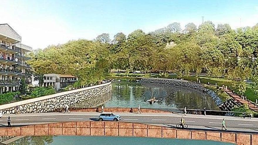 El nuevo puente de Martutene está construido y se colocará sobre el Urumea en mayo