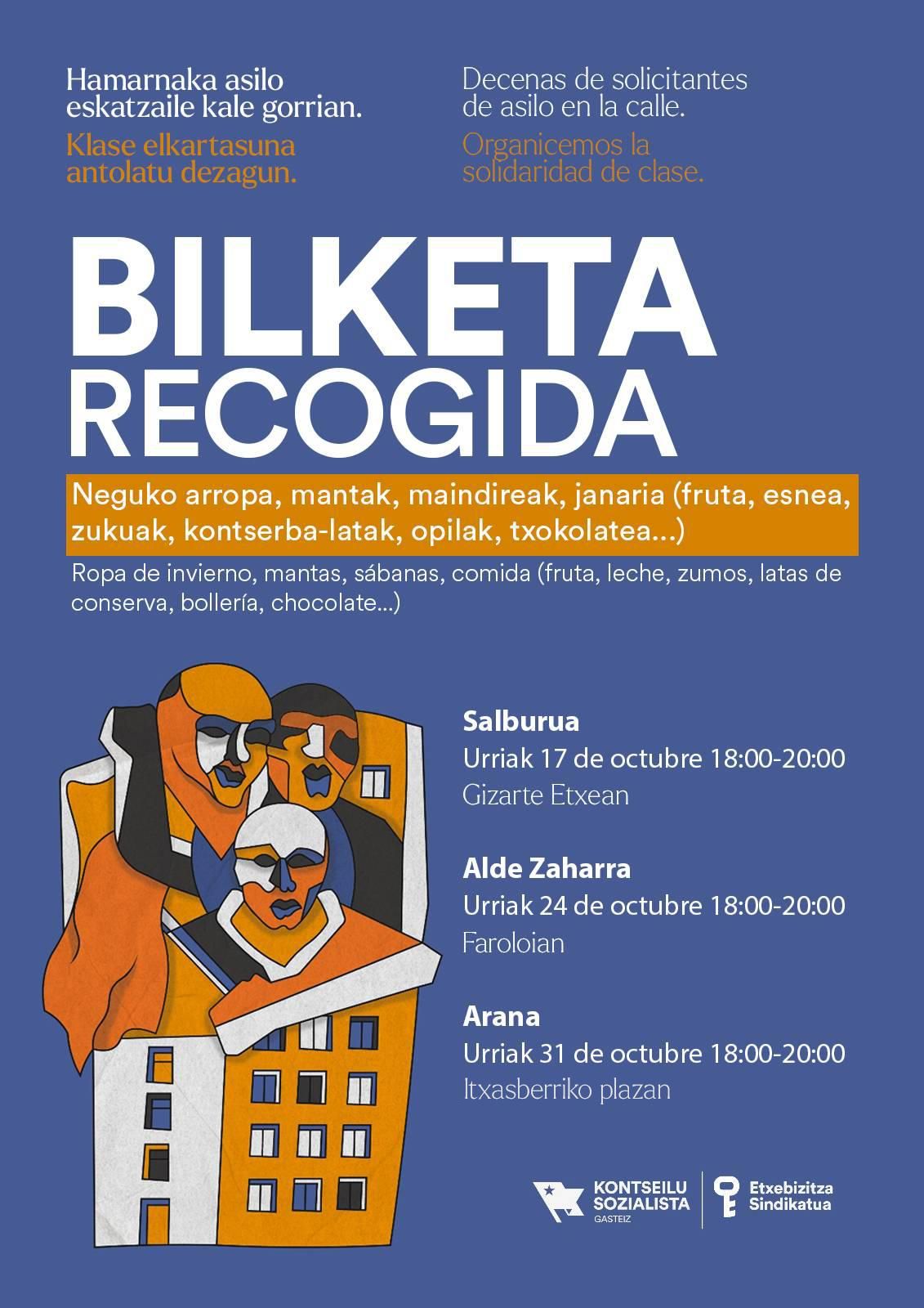 Cartel para la recogida