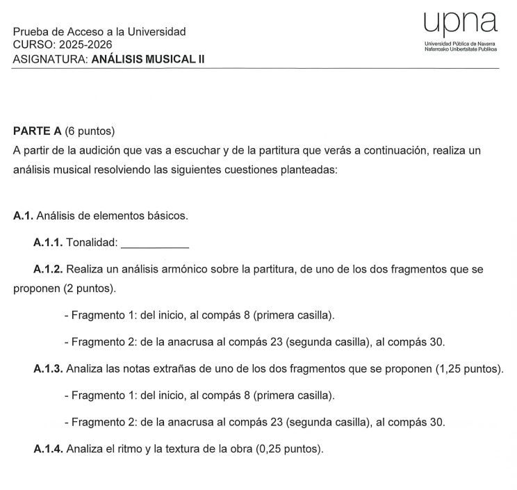 Examen música cara 1