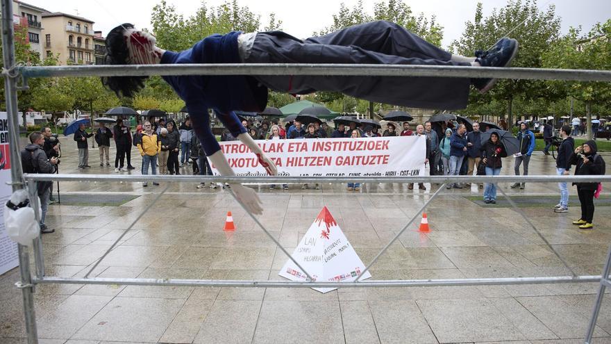 LAB acuerda 600.000 euros para un trabajador accidentado en una obra en Navarra